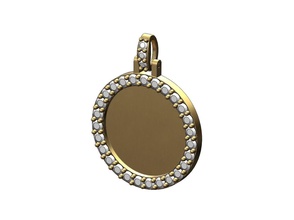 diamante immagine pendente incisione gioielleria stampabile oro argento incidere collana moneta lusso luppolo malloppo festone hiphop bling rap ciondoli 3d print model - Mito3D