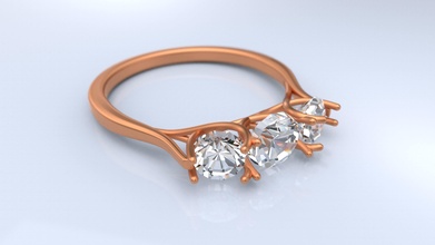 diamante squillare gioielleria design lusso oro gioiello gemma diamanti anello calcolo anelli 3d print model - Mito3D