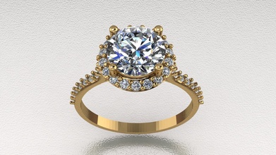 diamant bague bijoux or platine gemme accessoire argent mode beauté engagement rubis bijou mariage engagem 3d print model - Mito3D