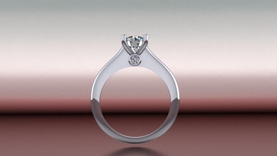 diamant bague platine bijoux mariage mode engagement or argent gemme beauté saphir bijou engagem 3d print model - Mito3D