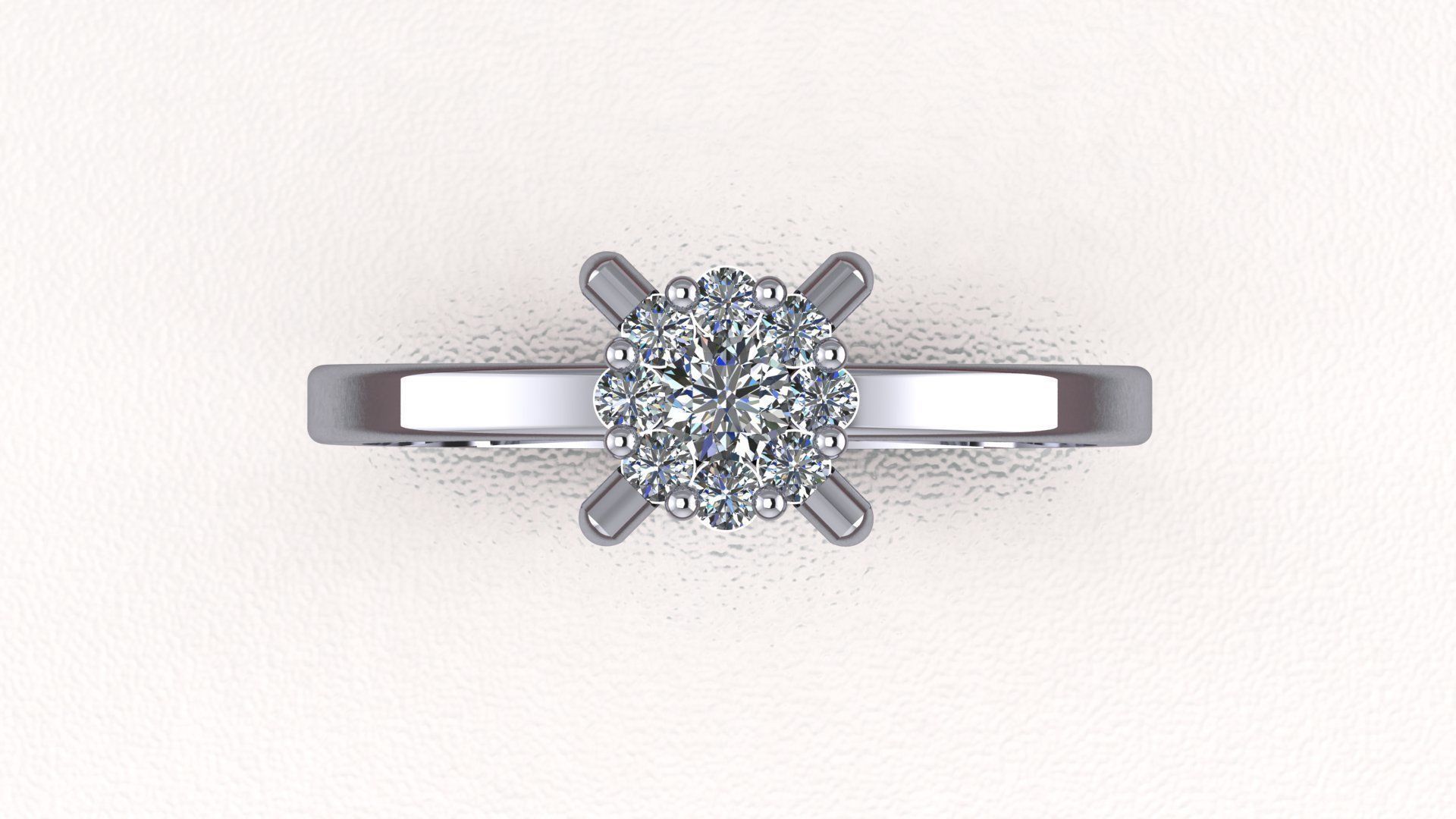 diamant bague platine mariage bijoux engagement mode or argent gemme brillant beauté saphir rubis vêtements anneaux 3D print model - Mito3D