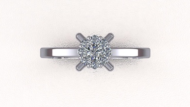 diamant bague platine mariage bijoux engagement mode or argent gemme brillant beauté saphir rubis vêtements anneaux 3d print model - Mito3D