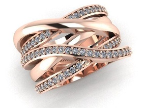 Diamant Ring Schmuck Juwel druckbar Silber Gold Engagement Hochzeit Mode 3d print model - Mito3D