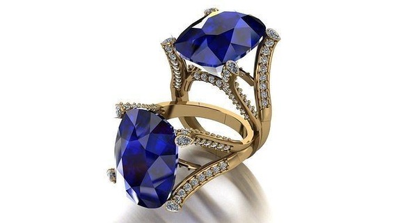 diamante squillare gioielleria oro argento stampabile nozze sterlina gemma Fidanzamento calcolo solitario gioiello anelli 3d print model - Mito3D