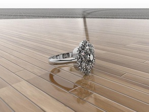 diamant bague bijoux platine luxe imprimable gemme anneaux 3d print model - Mito3D
