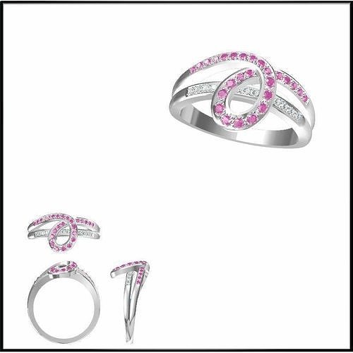 diamant ring design hochzeit mode druckbar ehe juwel brillant schmuck ringe 3D print model - Mito3D