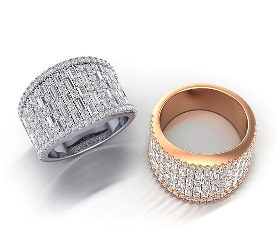 Diamant Ring Herr Schmuck Unternehmen Mode Ringe 3D print model - Mito3D