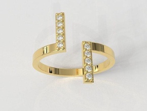 diamante anel ouro prata jóia jóias moda prototipagem joalheria brilhante adolescente anillo argolas 3d print model - Mito3D