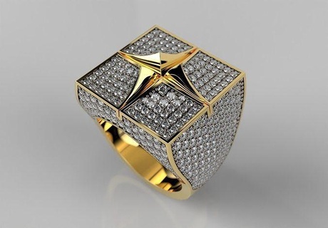 diamant bague bijoux or anneaux imprimable gemme brillant platine goujat conception engagement mariage bijou argent mode beauté 3d print model - Mito3D
