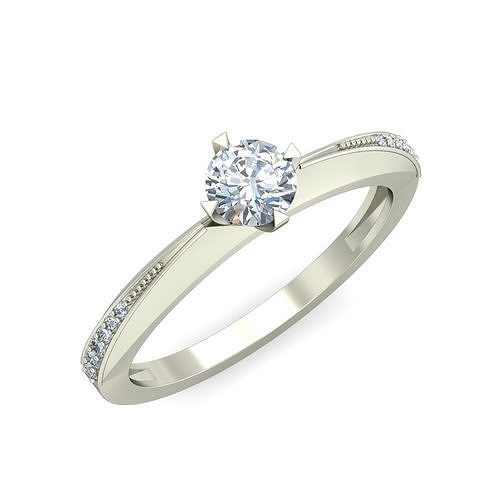 diamante squillare anello diamanti gioielleria oro stampabile argento anelli gioiello nozze Fidanzamento platino gemma brillante sterlina 3D print model - Mito3D