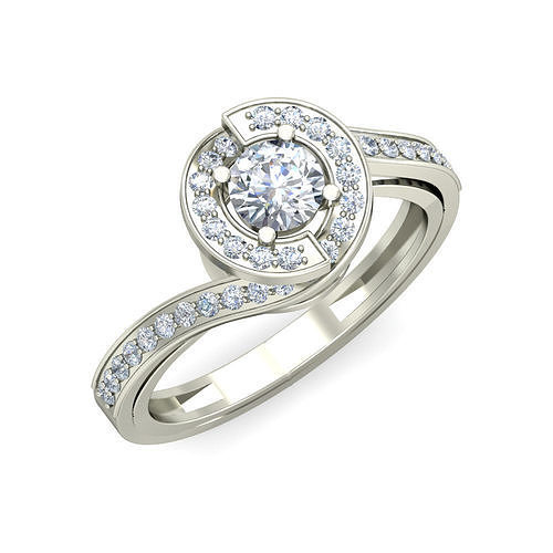 diamante squillare gioielleria platino gemma prezioso lusso splendente carati accessorio Fidanzamento pendente oro stampabile argento anelli brillante moda 3D print model - Mito3D