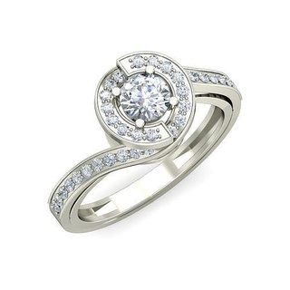 diamante anel joalheria platina gema precioso luxo brilhando quilate acessório noivado pingente ouro imprimível prata argolas brilhante moda 3d print model - Mito3D