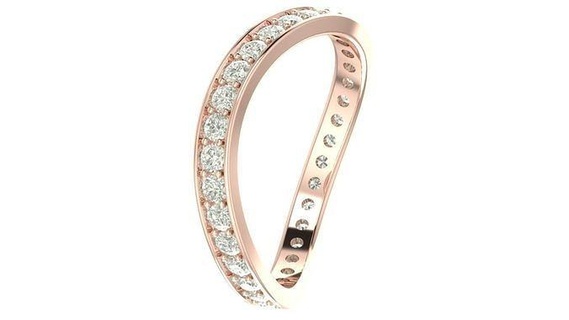 diamante anillo oro joyería joya platino Moda plata brillante belleza anillos 3d print model - Mito3D