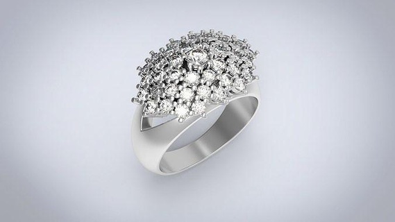diamond ring jewelry gold silver jewel jewellery gem platinum fashion white brilliant beauty brillant sterling rings 3d print model - Mito3D