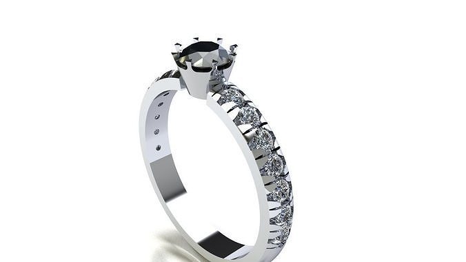 diamante squillare anello diamanti fede gioielleria design anelli 3D print model - Mito3D