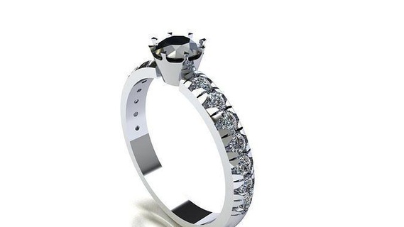 Diamant Ring Hochzeitsring Schmuck Design Ringe 3d print model - Mito3D