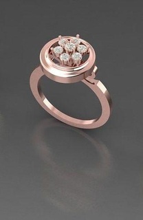 diamante squillare gioielleria nozze stampabile moda Fidanzamento oro anelli sterlina bellezza argento engagement gioiello 3d print model - Mito3D