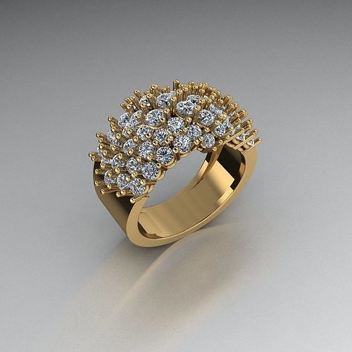 diamond ring jewelry gold silver printable jewellery wedding engagement fashion brilliant beauty engagem platinum gem jewel rings 3D print model - Mito3D