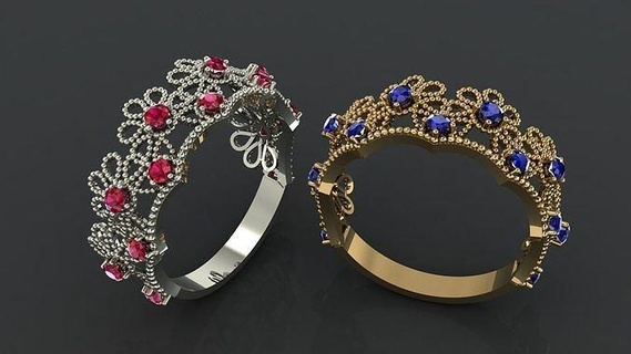 diamond ring ring jewelry gold diamond jewel diamond ring jewellery rings  3d print model - Mito3D
