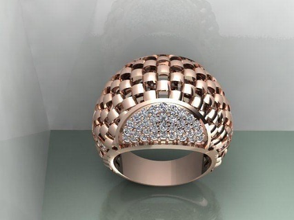 diamante anel joalheria ouro luxo imprimível precioso gema elegante moda brilhando Projeto noivado argolas 3d print model - Mito3D