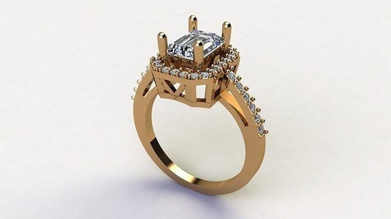 diamond ring jewelry luxury platinum wedding shining fashion portrait printable precious gem art romance gold silver rings 3d print model - Mito3D