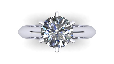 diamond ring jewelry cad silver gem gold engagement wedding platinum fashion beauty rhino jewel rings 3d print model - Mito3D