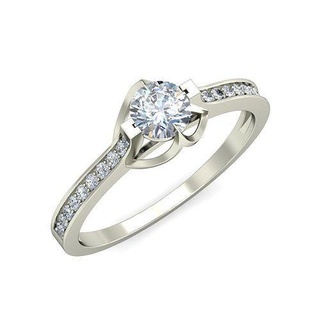 diamante squillare gioielleria oro stampabile argento anelli gioiello nozze Fidanzamento gemma platino brillante sterlina moda 3d print model - Mito3D