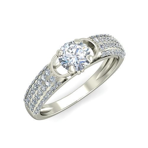 diamante squillare gioielleria platino gemma accessorio prezioso lusso carati splendente Fidanzamento moda oro Accessori argento anelli stampabile brillante 3D print model - Mito3D