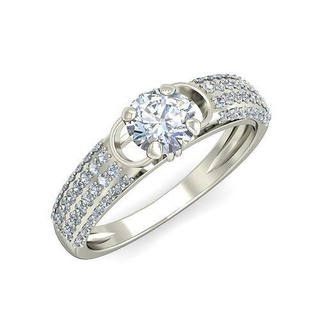 diamante anel joalheria platina gema acessório precioso luxo quilate brilhando noivado moda ouro acessórios prata argolas imprimível brilhante 3d print model - Mito3D
