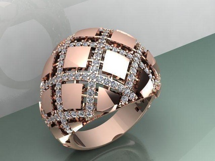 Diamant Ring Schmuck Gold Luxus elegant wertvoll Design druckbar Ringe Juwel 3d print model - Mito3D