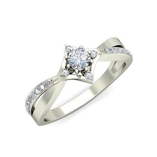 diamante anillo joyería joya platino precioso lujo brillante quilate compromiso Moda accesorio anillos imprimible plata oro solitario 3d print model - Mito3D