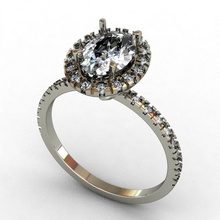 anello di diamanti gioielli oro argento diamante stampabile gioiello gemma brillante cad rhinoceros matrix stereoliteography Stampa 3d Modello disco platino anelli 3d print model - Mito3D