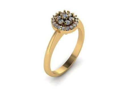 diamante squillare gioielleria anelli stampabile Fidanzamento gioiello argento oro platino prezioso design nozze moda gemma lusso 3d print model - Mito3D