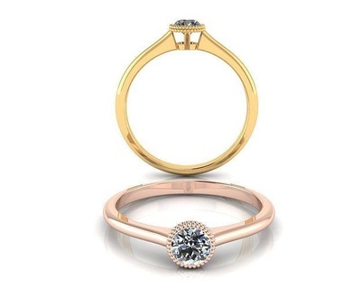 Diamant Ring Schmuck Ringe Gold druckbar Silber Juwel Hochzeit Engagement engagem Halskette Mode Platin 3d print model - Mito3D