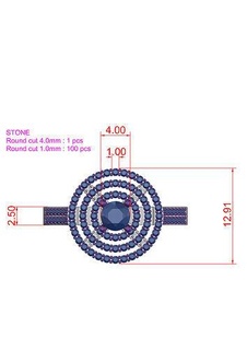 Diamant Ring Schmuck druckbar Ringe 3d print model - Mito3D