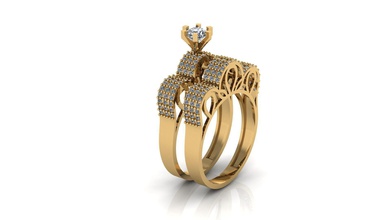 diamant bague argent mode sterling mariage engagement bijoux bijou platine solitaire beauté calcul anneaux 3d print model - Mito3D