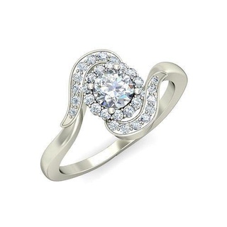 diamante anillo joyería joya oro imprimible plata anillos Boda compromiso platino brillante libra esterlina Moda blanco 3d print model - Mito3D