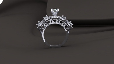 diamond ring jewelry gold silver jewellery wedding engagement gem jewel engagem fashion beauty ruby rhino solitair rings 3d print model - Mito3D