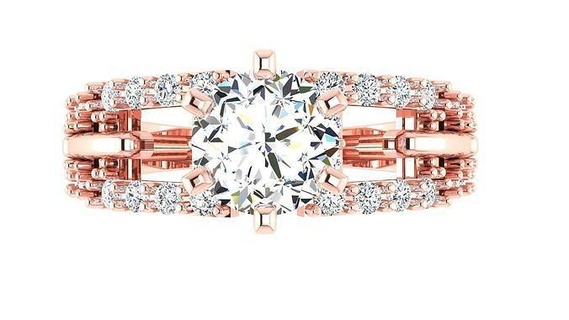 diamant bague précieux bijoux luxe gemme brillant or richesse bijou cadeau imprimable Trésor anneaux 3d print model - Mito3D
