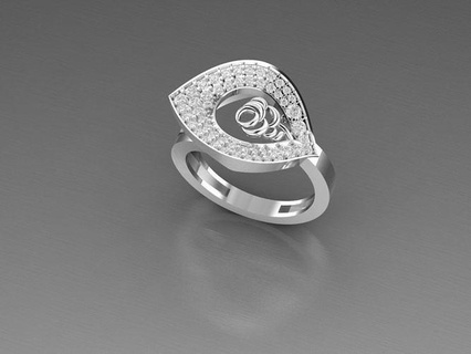 diamante squillare gioielleria oro stampabile moda anelli engagement argento gemma sterlina nozze Fidanzamento cad bellezza 3d print model - Mito3D