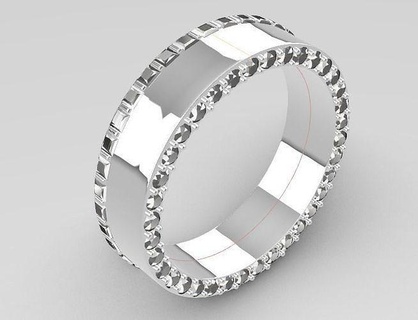 Diamant Ring Schmuck Gold Silber druckbar Juwel Hochzeit Sterling Mode Platin Kleidung Engagement Solitär Saphir Ringe 3d print model - Mito3D