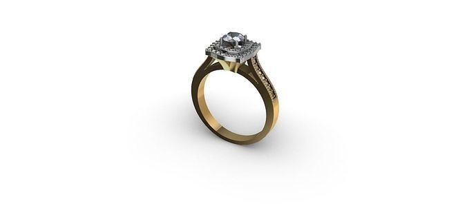 diamond ring gold jewellery brilliant jewelry rings 3d print model - Mito3D