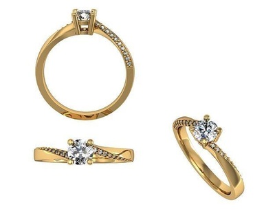 elmas yüzük takı platin altın değerli lüks mücevher nişan gümüş parlak parmak yazdırılabilir safir düğün hediye Aşk moda güzellik yüzükler 3d print model - Mito3D