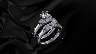 anel de diamante ouro sterling printable o engajamento jóias jóia prata pedra solitaire moda beleza platina da forma gem dedo casamento imprimir anéis 3d print model - Mito3D