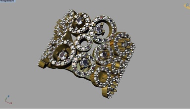 Diamant-ring Schmuck diamond ring Mode-ring Mode gem gold Silber bedruckbar ist 3dprint valentine Ringe 3d print model - Mito3D