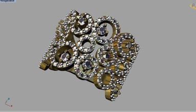 anello di diamanti gioielli diamante moda gemma oro argento stampabile 3dprint san valentino anelli 3d print model - Mito3D