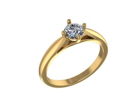 diamond ring jewelry wedding gold engagement rings 3d print model - Mito3D