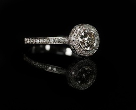 diamond ring precious jewellery engagement jewelry ladies gold jewel silver fashion rings printable gem brilliant diamant female 3d print model - Mito3D