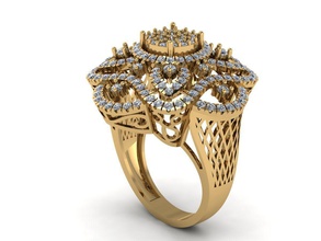 diamant ring gold schmuck silber hochzeit mode engagement 3d print model - Mito3D