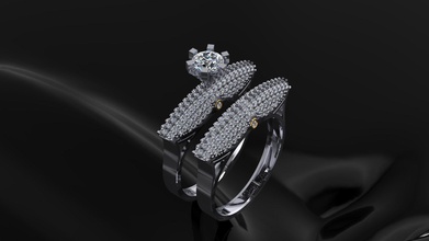 diamond ring silver fashion jewel jewellery engagement wedding beauty engagem gold gem jewelry rings 3d print model - Mito3D